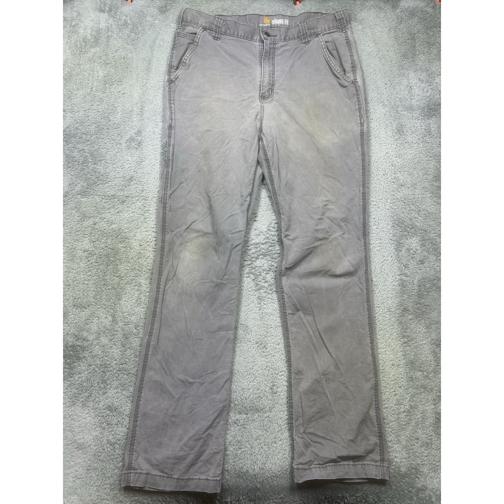 Carhartt Pants Mens 36X34 Gray Rugged Flex Relaxed Fit Work‎ Cargo 102291 253